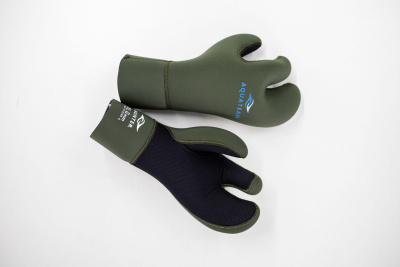 Перчатки Hunter 3х-палые 9мм ультраспан/открытая пора олива